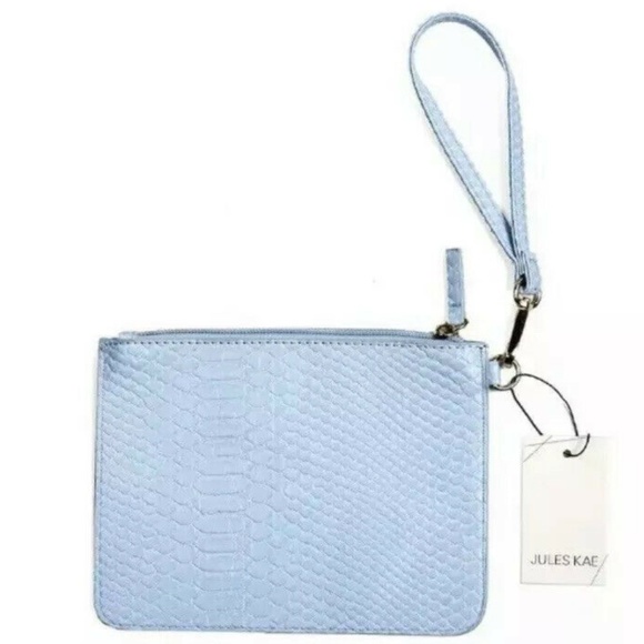 Jules Kae Blue Snake Pouch with Detachable Wrist S - Picture 11 of 16